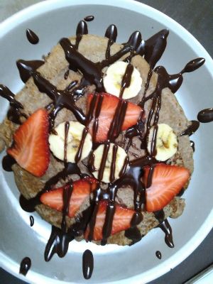 vegan pancake at Amaranta Biobar in Valencia