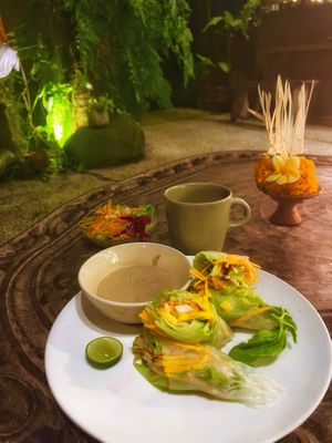 Fresh spring rolls  at Yellow Flower Cafe in Ubud