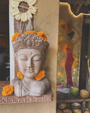 Nice interior   at Yellow Flower Cafe in Ubud