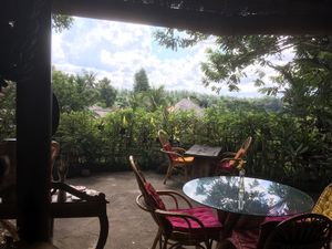 Beautiful seating  at Yellow Flower Cafe in Ubud
