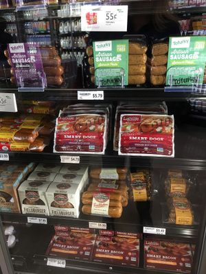 Large Vegan meat selection at Boise Co-op in Meridian