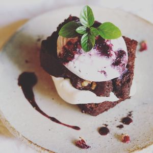 Tower of  Spicy Gateau chocolat ,
with Cassis&berry whip cream.
¥650+tax at Ametutimanimani in Chichibu
