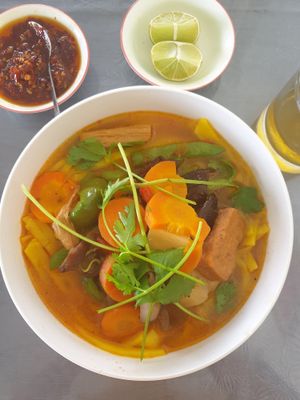 Vegetarian noodle soup at Phuoc Duyen in Da Lat