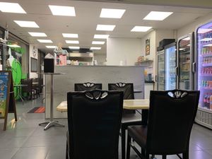 Inside the restaurant/take away  at ZN Pizza in Lille