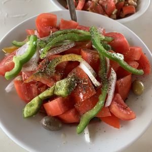 Greek salad at Taverna Kalyva in Crete