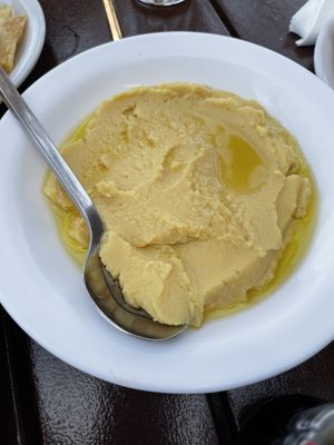 Yellow pea purée - Taverna Kalyva, Potamos Beach, Crete, Greece  at Taverna Kalyva in Crete