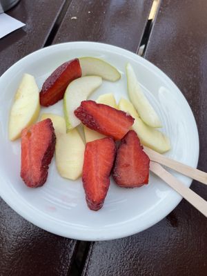 Complementary fruit - Taverna Kalyva, Potamos Beach, Crete, Greece  at Taverna Kalyva in Crete