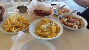 Yellow pea puree at Taverna Kalyva in Crete