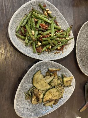 Green beans and Smokey courgette   at Ambiente Tapas in Hull