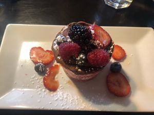 Vegan Double chocolate cupcake  at Park Avenue Grill in Amityville