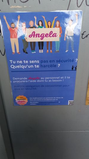 if you don't feel save (harassed), ask staff for angela and they'll help you!  at La Recyclerie in Paris