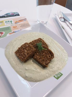 Nejlepší koprová omáčka! at bistRAWveg - Cerny Most Shopping Centre in Prague