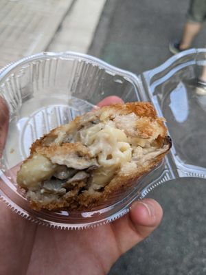 Mushroom croquette at Croissant Marche in Hiroshima