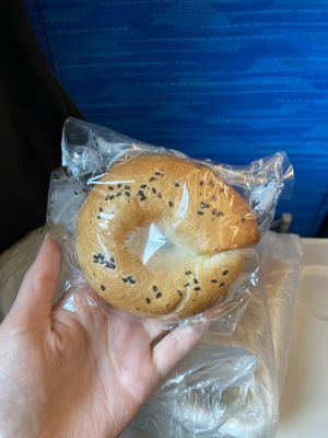 Bagel (bit humid inside after carrying it a long time)  at Croissant Marche in Hiroshima