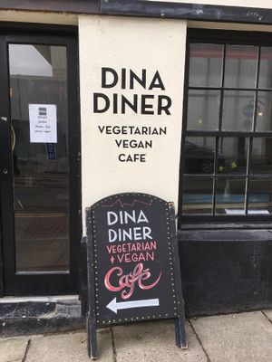 Outside  at Dina Diner in Sheffield