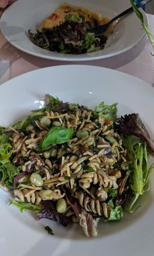 pasta walnut salad (one of the specials that day) at Dina Diner in Sheffield