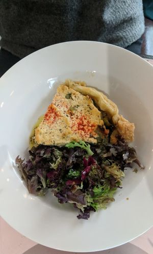 vegan chard quiche (one of the specials that day) at Dina Diner in Sheffield