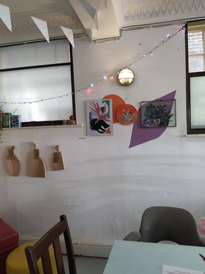 Art and craft work that was on sale at Dina Diner in Sheffield