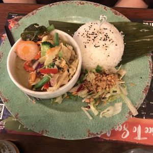 Thai green curry at Banana Tree in Oxford