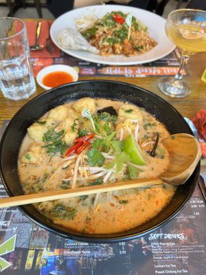 Vegan Singapore laksa  at Banana Tree in Oxford