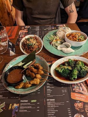 Vegan dishes at Banana Tree in Oxford