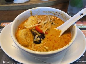 Small vegan laksa without much flavour   at Banana Tree in Oxford