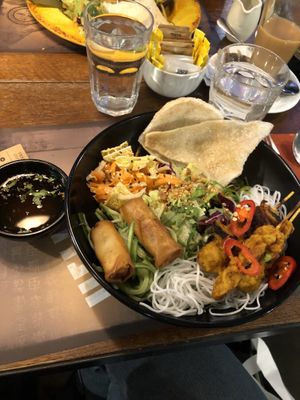 The bun bo salad bowl at Banana Tree in Oxford