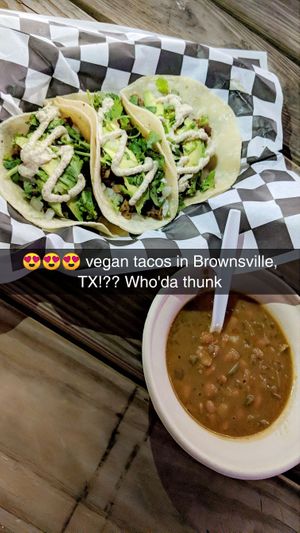Visiting in 2018 at Chile de Arbol Food Truck in Brownsville