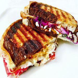 1/2 Reuben 1/2 Georgia Blonde Panini at Locali in West Hollywood