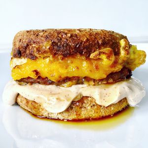 Vegan BAAADASSS Breakfast Sandwich  at Locali in West Hollywood