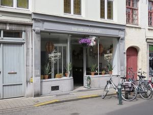 front of Sanseveria, Bruges at Sanseveria Bagelsalon in Bruges