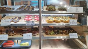 Sweet & savoury cabinet options. at Power Plant Organic Store in Whangarei