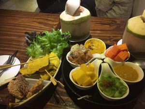 Mango style salad rolls at Ethos in Bangkok