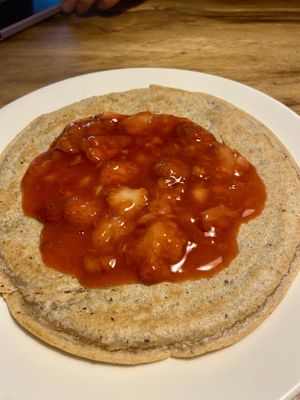 Strawberry pancake   at Ethos in Bangkok