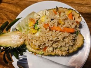 Pineapple rice (not spicy) at Ethos in Bangkok