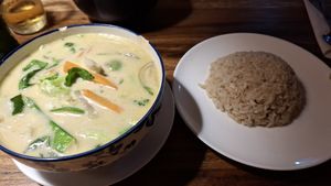 Green curry at Ethos in Bangkok