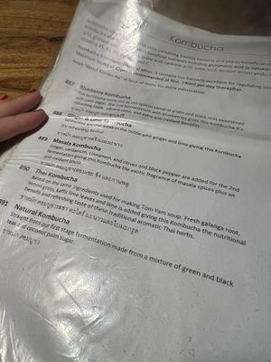 thai kombucha  at Ethos in Bangkok