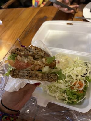 tempeh burger  at Ethos in Bangkok