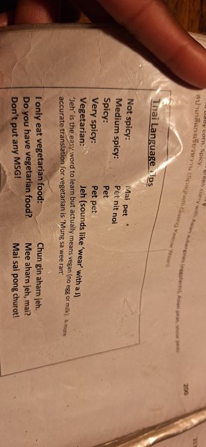 Helpful tips at Ethos in Bangkok