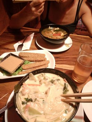 Noodles coconout soup at Ethos in Bangkok