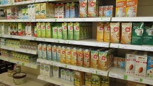 plant based milk drinks at Biovita, Bruges
 at Biovita - Sint Kruis in Bruges