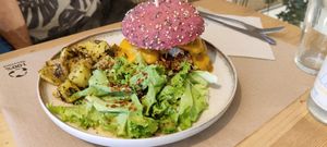 Vegan burguer at La Clairiere in Lille