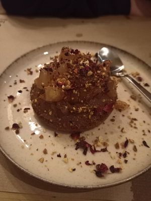 Tartelette pear and Choco at La Clairiere in Lille