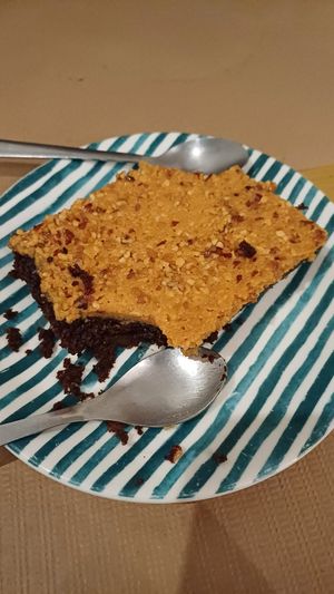 Peanut brownie to die for! at La Clairiere in Lille