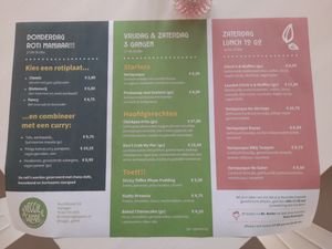 Takeaway menu at Veggie Galore in Nijmegen
