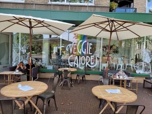 outdoor seating in front at Veggie Galore in Nijmegen