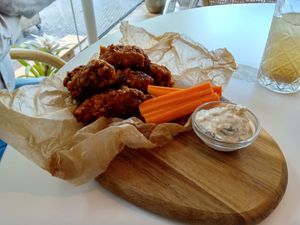 Buffalo chickpea wings at Veggie Galore in Nijmegen