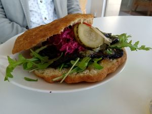 BBQ tempeh sandwich  at Veggie Galore in Nijmegen