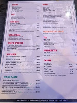 Cake!! at Chai Station - Vegetarian Indian in Chester