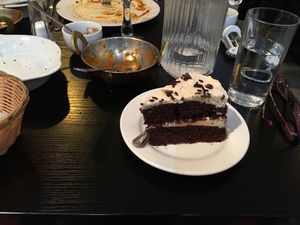 Vegan Cake - gorgeous  at Chai Station - Vegetarian Indian in Chester